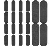 Mikikit Lot De 20 Feuilles Abrasives Recharges Pour Limes à Pieds Adhésives Grand Format Grains Grossier Et Fin Pour Exfoliation Pieds Soin Personnel Usage Voyage