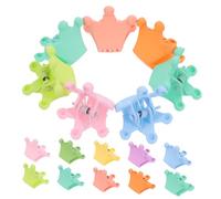 Mikikit Lot de 20 Mini Pinces à Cheveux pour Filles en Résine et Fer, Barrettes Couronne Adorables, Accessoires Cheveux Bébé, Résistantes et Polyvalentes
