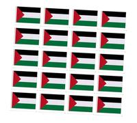 Mikikit Lot de 20 Petits Drapeaux Palestiniens à Main 14X21 CM en Polyester Résistant Drapeaux de Signalisation Manuelle pour Fêtes Décorations de Table et Événements Sportifs