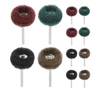 Mikikit Lot de 24 Disques de Polissage Abrasifs en Nylon pour Perceuse Tige 3 MM Mini Tampons Rotatifs Multicolores Accessoires pour Polisseuse Outil Rotatif pour Surfaces Métalliques
