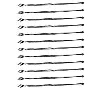 Mikikit Lot de 24 Lanières pour Porte-lunettes en Nylon Noir, Résistantes à L'usure, Faites Main, Accessoires de Fixation Élégants pour Lunettes de Sport et Usage Quotidien