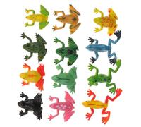Mikikit Lot de 24 Petites Figurines de Grenouilles Réalistes en Plastique Solide, Modèle Tropical, Jouets Éducatifs pour Garçon et Filles, Décorations Ludiques pour Maison et Jeu