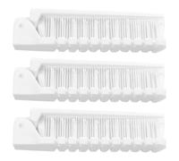 Mikikit Lot de 3 Brosses à Cheveux Pliables en Plastique, Compactes et Portables, Double Tête, Design Classique, pour Voyage et Garçon et Filles