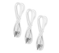 Mikikit Lot De 3 Câbles De Charge USB 2,5 Mm 19 Mm en Alliage De Zinc pour Remplacement Chargeur, Compatibles Appareils Électroniques Portables, Charge Rapide, Câble Polyvalent Noir