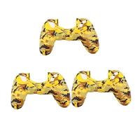 Mikikit Lot De 3 Coques De Pour Joystick Et Contrôleur Étui En Silicone Jaune - Protégez Votre Appareil