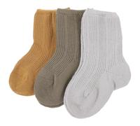 Mikikit Lot de 3 Paires de Chaussettes -mollet pour Bébé Taille S Couleur Vert Militaire, Chaussettes D'hiver Chaudes pour -né, en Tissu Doux sans Couture, Adaptées Printemps L'automne