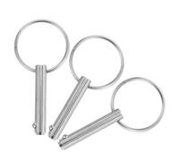 Mikikit Lot de 3 Set de Goupilles de Sécurité à Ressort en Acier Inoxydable 63X38 MM pour Fixation Rapide Bimini Marin Goupilles de Capote Bateau Résistantes à la Corrosion Pièces de