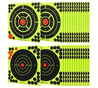 Mikikit Lot de 30 Papiers Autocollants pour Cibles de Tir à L’Arc et Fléchettes Papier Ciblé par Zone Haute Visibilité Autocollants pour Jeu de Précision Intérieur et Extérieur