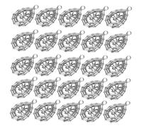 Mikikit Lot De 30 Pendentifs Araignée Argentés En Métal, Accessoires Faits Main Pour Bijoux Diy, Décoration Festive Créative Pour Artisans Et Loisirs, Matériel De Bricolage Polyvalent