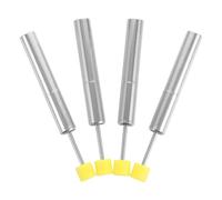 Mikikit Lot de 4 Amortisseurs de Couvercle de Poubelle en Acier Inoxydable Mécanisme de Fermeture Douce Hydraulique Amortisseur de Clapet de Poubelle Silencieux Cuisine Remplacement