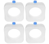 Mikikit Lot de 4 Blocs de Glace Réutilisables Blancs pour Climatiseur et Ventilateur, Packs de Congélation Compatibles, Refroidissement Rapide, Adaptés Camping et Pique-niques,