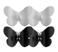 Mikikit Lot de 4 Clips Câbles en Gel de Silice Noir et Blanc pour Organiser et Gérer Efficacement les Câbles D'appareils Cuisine