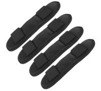 Mikikit Lot de 4 Coussinets Épaulières Amovibles Noirs pour Paquet à Dos, Rembourrages de Ceinture Résistants à l'usure, Accessoires de Décompression Confortables pour Bandoulière,