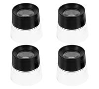 Mikikit Lot De 4 Loupes De Bijoutier - Grossissement X10 avec Poignée Confortable, Conception Cylindrique Compacte pour L'évaluation des Bijoux, La Lecture des Timbres Et