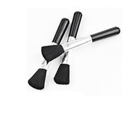 Mikikit Lot De 4 Outils De Nettoyage pour Ordinateur Écran Clavier, Brosse Électronique Précise, Chiffon Microfibre Noir Et Bleu, Liquide Nettoyant 20 ML, Ensemble Compact pour Usage Domestique