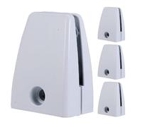 Mikikit Lot de 4 Pinces de Séparation en Alliage D'aluminium, Base de Partition pour Écran de Bureau 4-20 Mm, Support Robuste Cloison D’intimité Bureau, Accessoires de Séparation