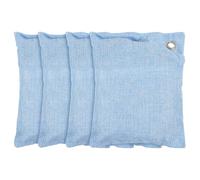 Mikikit Lot de 4 Sachets Purificateurs D’Air en Charbon de Bambou Actif Désodorisants Anti-Odeurs et Absorbeurs D’Humidité pour Maison Voiture Placards et Chaussures Couleur Bleue