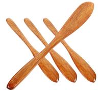 Mikikit Lot de 4 Tartineurs à Beurre en Bois de Nanmu pour Restaurants et Salons de Dessert, Outils Cuisine pour Couper Fromages et Toasts