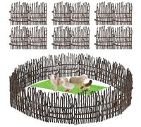Mikikit Lot de 40 Panneaux De Clôture pour Ferme Jouet, Clôture De Corral Garçon Et Filles, Accessoires De Ferme en Bois pour Figurines Animaux, Jouets Éducatifs pour Garçons Et Filles