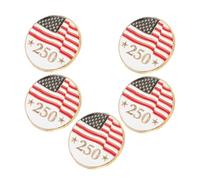 Mikikit Lot de 5 Broches Drapeau Américain en Métal Épingles Américaines Décoratives pour Vêtements Chapeaux et Paquet Accessoires Patriotiques pour Fête Nationale et Célébrations du 4