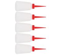 Mikikit Lot de 5 Flacons à Huile en Plastique Souple 250 Ml Long Bec Verseur pour Machine à Coudre Distributeur d'Huile de Précision pour Couture et Loisirs Créatifs Réservoir
