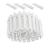 Mikikit Lot de 5 Mini Clôtures Blanches en Bois Décoration Miniature pour Jardin Féerique Accessoires pour Micro-Paysage et Maison de Poupée Ornement Polyvalent pour Pots de Fleurs et