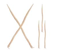 Mikikit Lot de 5 Serpents en Bois Naturel 30 CM Articulés à Peindre Jouets Serpent Réalistes pour Garçon et Filles Présents Fête Halloween et Activités Créatives Éducatives