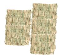 Mikikit Lot de 5 Tapis de Paille Tressée pour Petits Animaux, Taille Petit, Coussin Rafraîchissant et Confortable, Adapté pour Lapins, Hamsters, Cochons d'Inde - Usage Quatre Saisons,