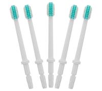 Mikikit Lot de 5 Têtes de Rechange pour Irrigateur Buccal en Plastique Vert, Embouts D'irrigateur Buccal pour Nettoyage Interdentaire Quotidien, Compatibles Hydropulseur, Accessoires