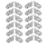 Mikikit Lot De 50 Breloques Antiques En Alliage Pour Porte-Clés Pi Yao Style Chinois Pendentif Vintage En Alliage Pour La Richesse Spirituelle En Argent