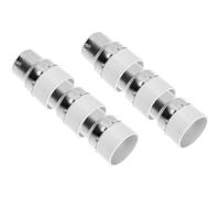 Mikikit Lot de 6 Adaptateurs de Douille D'ampoule B22 vers E14, Douille E14 Laiton, PC et Cuivre, Blanc, pour Maison et Bureau