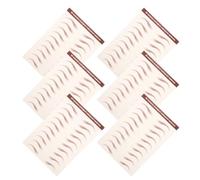 Mikikit Lot de 6 Autocollants pour Sourcils Auto-Adhésifs 3D Effet Poil à Poil Repositionnables et Imperméables Couleur Marron Naturel Maquillage Féminin et Stylisme des Sourcils