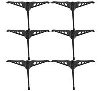 Mikikit Lot de 6 Bases Simples Vert Noirâtre en Plastique pour Sapin de Noël Mini Supports Robustes pour Fixation Stable Accessoire de Décoration et Bricolage de Noël sur Table