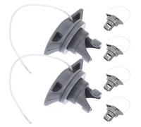 Mikikit Lot de 6 Bouchons de Valve Rotatifs Gris avec Cordelette Pièces de Rechange Étanches pour Kayak Paddle Gonflable et Bateaux Pneumatiques Accessoires Solide pour Sports