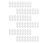 Mikikit Lot de 6 Clôtures Décoratives en Plastique Tête Arrondie 50 CM de Long X 13 CM de Haut Bordures de Jardin Extérieures pour Délimitation de Pelouses et Parterres Usage Intérieur