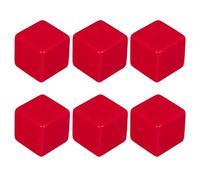 Mikikit Lot de 6 Dés de Jeu en Plastique Rouge pour Enseignement Interactif et Atelier Créatif en Classe