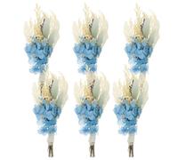Mikikit Lot de 6 Mini Bouquets de Fleurs Séchées Naturelles Bohèmes pour Décoration de Composition Artisanat et Vase Assortiment Léger et Décoratif pour Mariage Intérieur et Événements