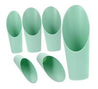 Mikikit Lot De 6 Pelles à Terreau pour Garçon Et Filles Et Jardinage, Plastique Robuste, Petit Et Grand Format Nordique Vert, Outils pour Plantation, Rempotage Et Jardin Extérieur
