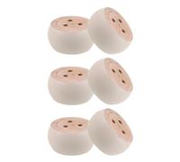 Mikikit Lot de 6 Pieds de Meuble en Bois Massif Non Peints Pieds Ronds 5X10 CM pour Canapé Table Basse Meuble TV et Bibliothèque Rehausseurs Stables et Polyvalents à Monter Soi-Même
