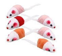 Mikikit Lot de 6 Souris en Peluche avec Son pour Chats et Chatons, Interactif Amusant pour Renforcer Le Lien Entre Propriétaire et Animal Couleur Aléatoire