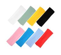 Mikikit Lot de 8 Bandeaux de Yoga Absorbants Anti-transpiration Taille Unique en Tissu Respirant pour Femmes Accessoires D'entraînement Sportifs Polyvalents