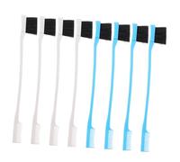 Mikikit Lot de 8 Brosses à Sourcils et Cils Double Embout Blanc et Bleu Clair, Taille Standard, Peigne et Brosse Multifonction pour Maquillage des Sourcils Cils, Outil Beauté pour Usage