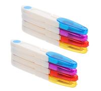 Mikikit Lot de 8 Ciseaux de Couture de U avec Capuchon Transparent, Ciseaux Colorés pour Coupe-fil et Loisirs Créatifs, Petits Outils Portables pour Artisanat et Couture la Maison