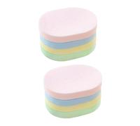 Mikikit Lot De 8 Éponges Démaquillantes Épaisses Pour Visage, Rondes, En Matière Éponge Douce, Nettoyage Et Exfoliation Pour Femmes Et Filles, Usage Quotidien Et Voyage, Couleurs Aléatoires