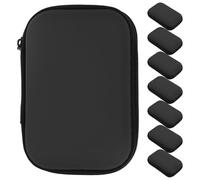 Mikikit Lot de 8 Pochettes de Rangement pour Câbles et Accessoires Électroniques Grosse Taille Noir Étui de Transport Polyvalent pour Organisateur de Câbles de Voyage et Protection de