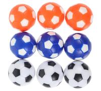 Mikikit Lot de 9 Balles de Foot de Table en HIPS Diamètre 28 MM Coloris Assortis Noir-Blanc Orange-Blanc et Bleu-Blanc Accessoires de Jeux de Table Compatibles Foot Standards pour