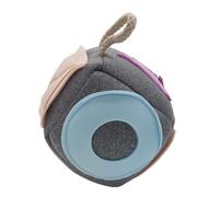 Mikikit Mâcher Résistant à l'usure pour Chiot, Balle Interactive en Coton Gris, Dentition Multifonction pour Nettoyage Dentaire et Distribution de Friandises, Accessoire pour Jeu