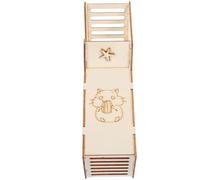 Mikikit Maison en pour Hamsters Cachette pour Petits Animaux Structure d'Activité Échelle Fournitures pour Hamsters Environnement Naturel Maison Solide pour Cochon d'Inde