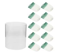 Mikikit Manchon et Abat-Jour pour Lampe à Gaz D’Extérieur Lot de 1 Set de Grand Abat-Jour Transparent 10 Manchons Verts pour Lanternes de Camping Résistant à la Chaleur Vent Accessoire