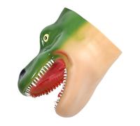 Mikikit Marionnette Main Dinosaure Caoutchouc Souple Interactif pour Jeu de Rôle Développement de Imagination et Créativité des Garçon Fille Marionnette Verte pour Histoires et Théâtre